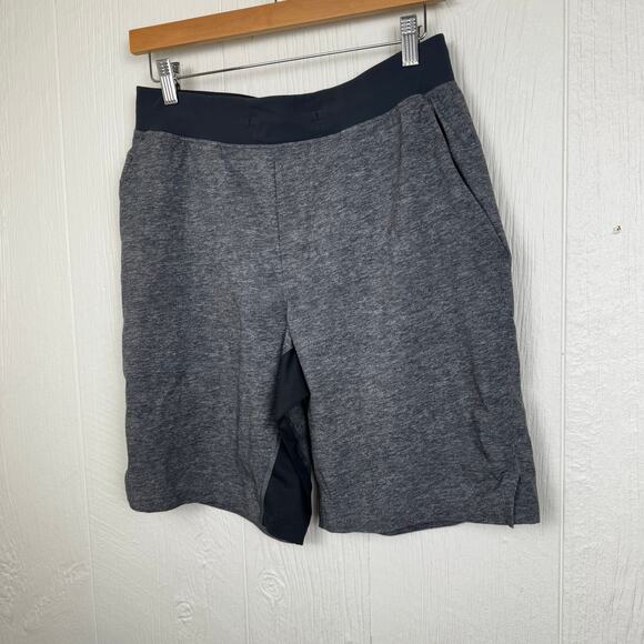 Lululemon Mens T.H.E. Shorts Medium Gray Linerless 9" Inseam Gym Athleisure Run - Picture 4 of 8
